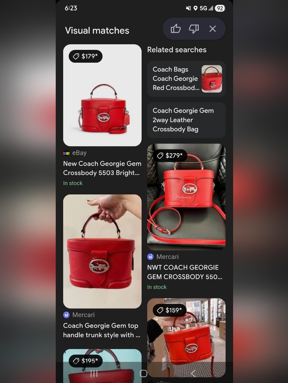 Coach Georgie Gem Crossbody bag in red pebble leather. - Picture 13 of 13